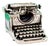 Antique Silver Model Typewriter For Sale