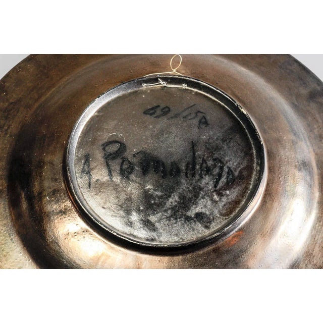 1970s Vintage Sculptural Ceramic Wall Plate by Arnaldo Pomodoro For Sale - Image 5 of 6