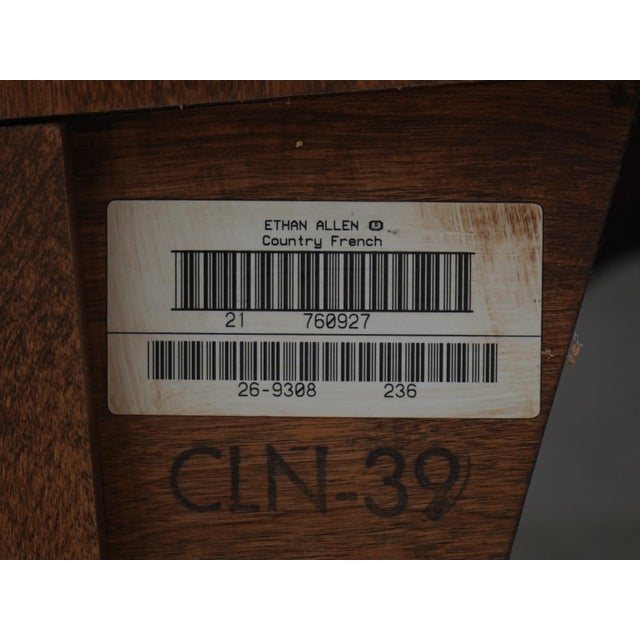 1980s Ethan Allen French Country Birch Curio Display Cabinet For Sale - Image 16 of 17