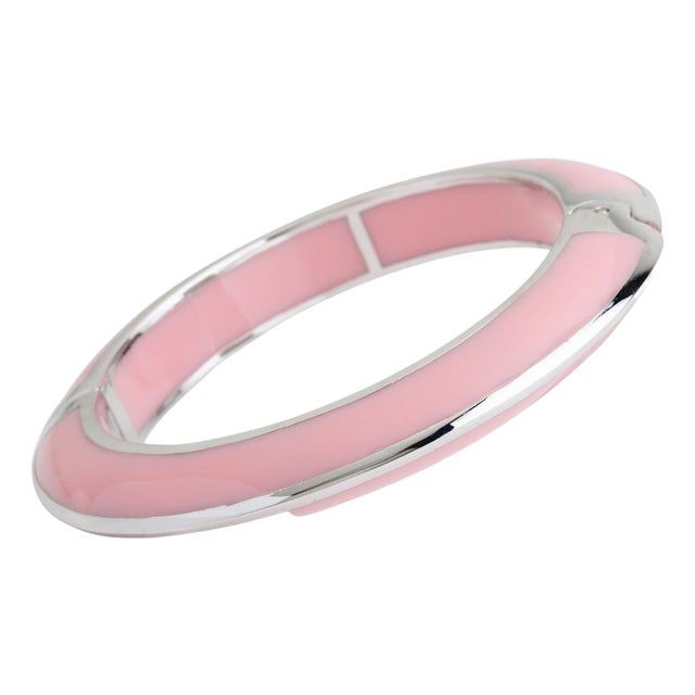 Miriam Salat Candy Pink Sterling Silver Resin bangle For Sale