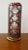 This Circa 1880 Bohemian Gilded Ruby Cut to Clear Glass Grape Leaf and Cluster Motifs Cylindrical Vase measures 8 1/2"...