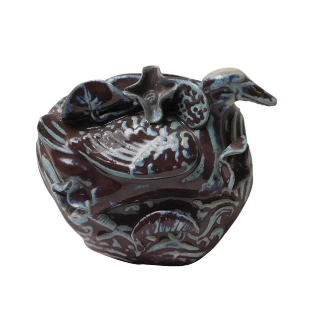 Dark Brown Duck Wall Mounted Vase For Sale