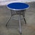 20th Century Streamline & Art Moderne End or Side Table W/ Steel Frame & Round Cobalt Blue Mirror Top For Sale - Image 11 of 18