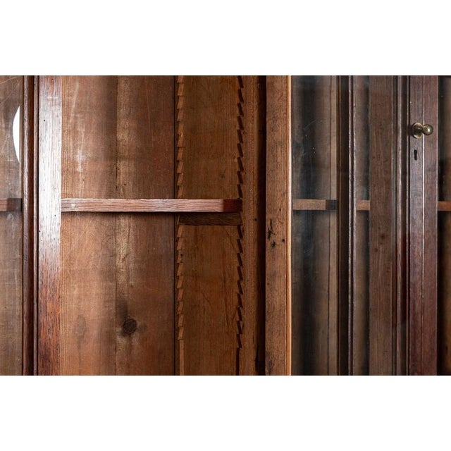 Large English Glazed Oak Library Bookcase, 1890s For Sale - Image 17 of 18
