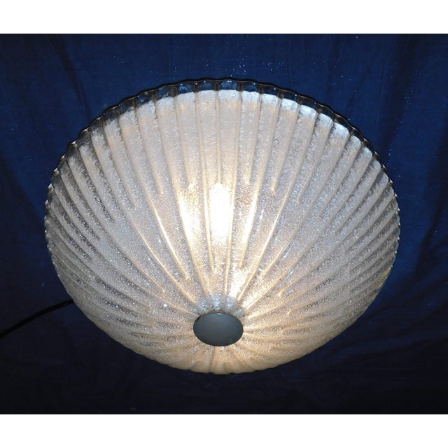1960s Italian Clear Graniglia Murano Glass Flush Mount For Sale - Image 6 of 8