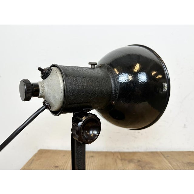 Vintage Black Enamel Table Lamp, 1950s For Sale - Image 16 of 18