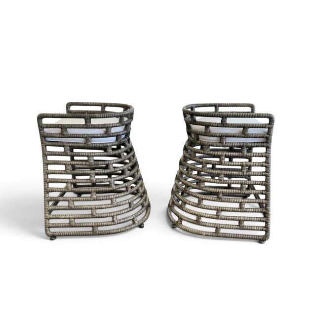 Coastal Palecek Thatcher Counter Stools, a Pair For Sale In Miami - Image 6 of 17