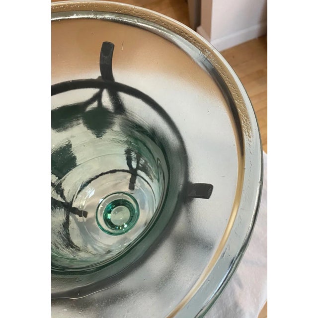 1980s Vintage Showroom Sample Cachepot With Recycled Glass From Spain For Sale - Image 5 of 9