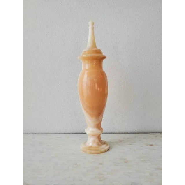 19th Century Antique Neoclassical Alabaster Marble Lidded Vessel For Sale - Image 5 of 11