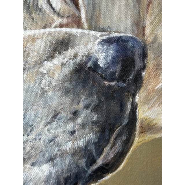 Wood British Hunting Large Farmed Oil Painting Title "Berkeley Goblin” Pack of Foxhounds, Berkeley Hunt by Vicky Palmer For Sale - Image 7 of 18