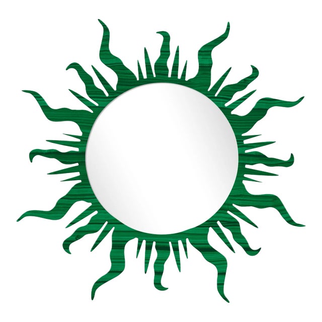 Fleur Home x Chairish Flambeau Circle Mirror in Malachite, 48x48 For Sale