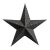 Vintage Farmhouse Black Metal Barn Star Wall Object For Sale