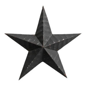 Vintage Farmhouse Black Metal Barn Star Wall Object