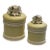 Vintage Japanese Capodimonte Style Celadon Floral Canisters - Pair For Sale