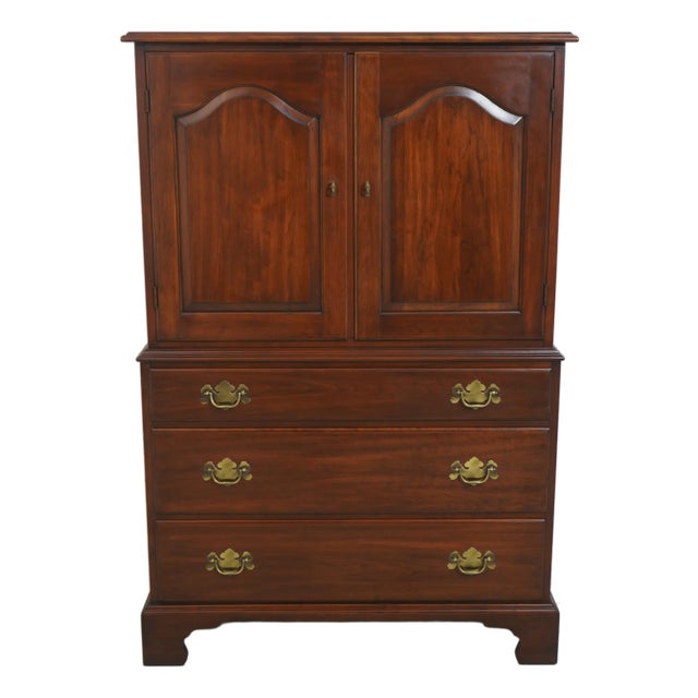 Henkel Harris Cherry Chifferobe High Chest For Sale