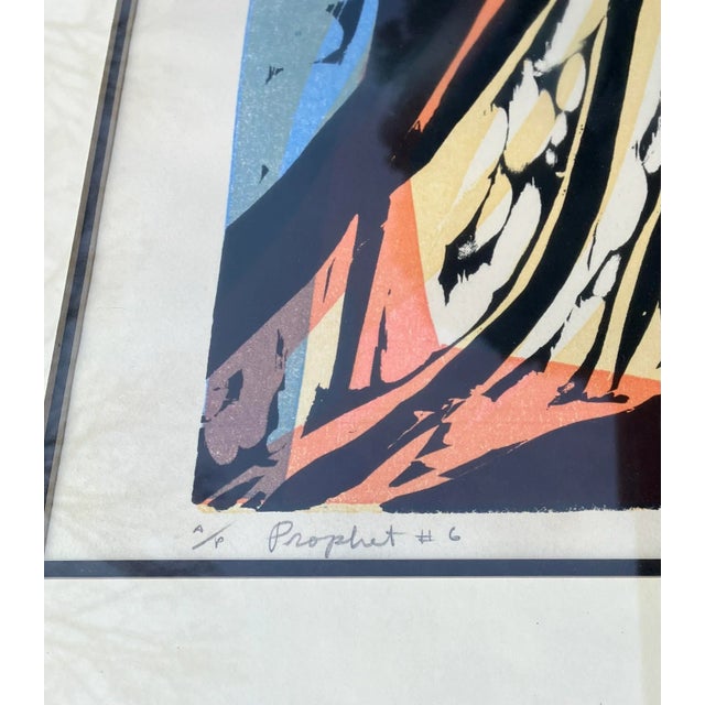 Abstract 1970’s Original Irvin Amen Abstract Expressionist Lithograph Artist Proof “Profit 6” Pencil Signed For Sale - Image 3 of 7