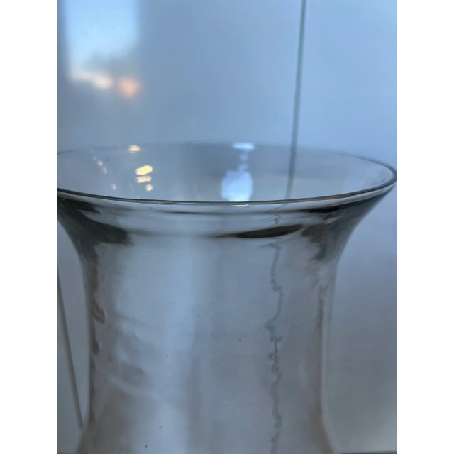 Mid 19th Century Pair, Monumental 19th Century American Blown Glass Hurricane Candle Shades 22.5" For Sale - Image 5 of 12