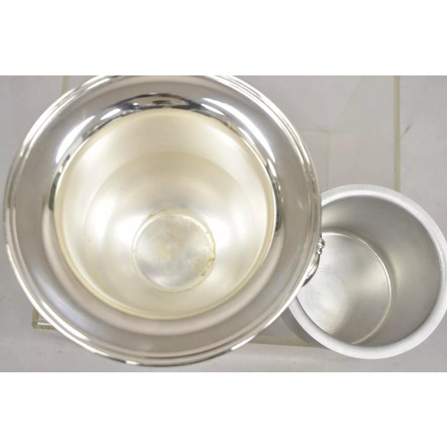 Metal Mid 20th Century Reed & Barton Twin Handle Silver Plated Trophy Cup Champagne Chiller Ice Bucket For Sale - Image 7 of 10