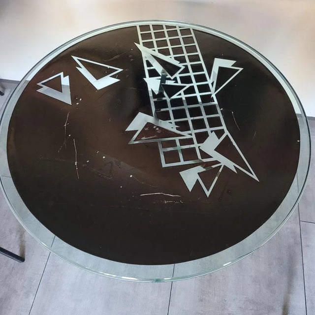 Blue Joan Irving Art Glass Table For Sale - Image 8 of 8