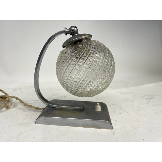 Art Deco Table Lamp in Inlaid Glass, 1930s For Sale - Image 11 of 11