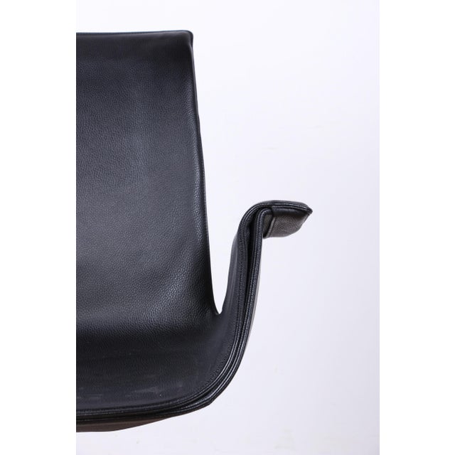 Danish Model FK 6725 Armchair in Black Leather and Chromed Steel by Preben Fabricius and Jørgen Kastholm for Walter Knoll, 2000s For Sale - Image 10 of 16