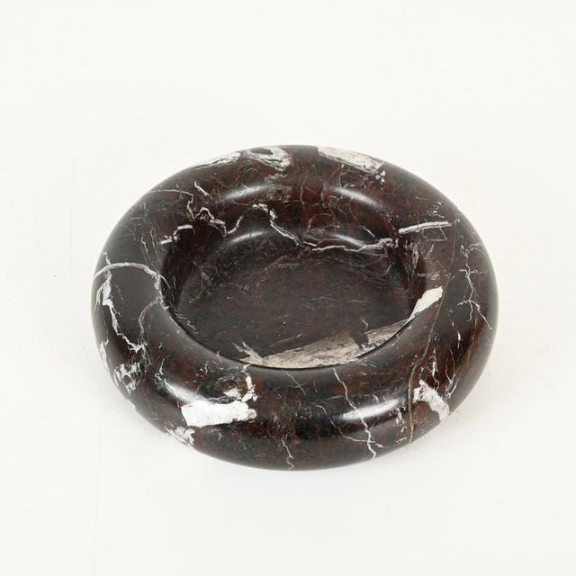 Black Red Levanto Marble Decorative Bowl from Angelo Mangiarotti, Italy, 1950s For Sale - Image 8 of 13