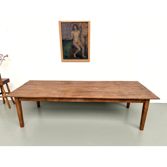 Large Farmhouse Table in Oak, 1950s For Sale - Image 6 of 18