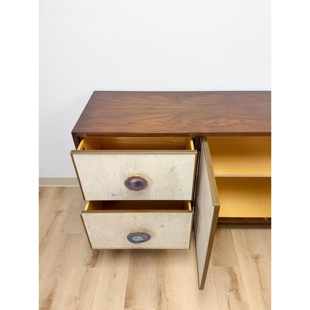 John Richard Designer Amethyst Geode Stone Credenza, Modern Statement Piece For Sale - Image 11 of 14