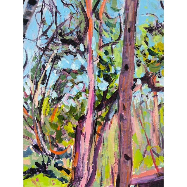 Contemporary Linda Clerget, Meet in the Forest, Acrylic, Framed For Sale - Image 3 of 12