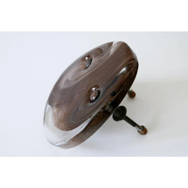 Mid-Century Italian Modern Marbled Glass Push & Pull Door Handle, 1960s For Sale - Image 4 of 18