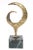 This vintage abstract molten bronze sculpture by Gerber 1973 sits on a signed marble green variegated base. One could...