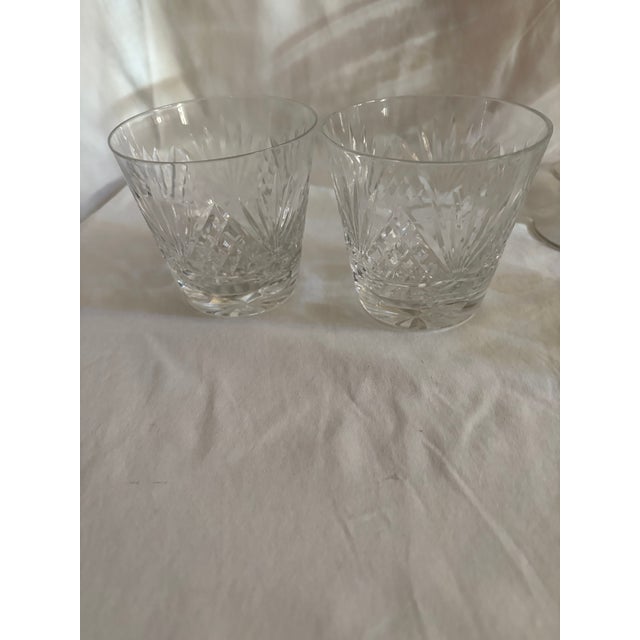 Vintage 1960 Decanter Set With Two 1960 Etched Wine Goblets For Sale - Image 4 of 8