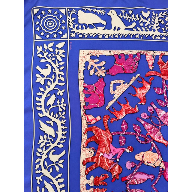 Textile Hermès Early America 1 Silk Scarf 1981 Designed by Françoise De La Perriere For Sale - Image 7 of 12