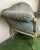 Sky Blue Early 19th Century Venetian Painted Neoclassical Frame W/Velvet Fabric Settee For Sale - Image 8 of 18