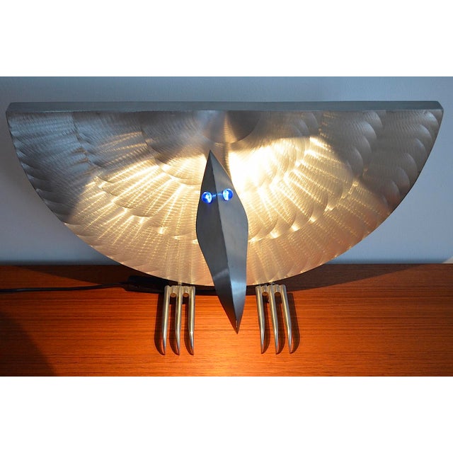 Industrial Sculpture Table Lamp attributed to Richard Stubenrauch, 1990s For Sale - Image 3 of 11