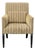 Dessin Fournir Striped Upholstered High-Back Armchair For Sale