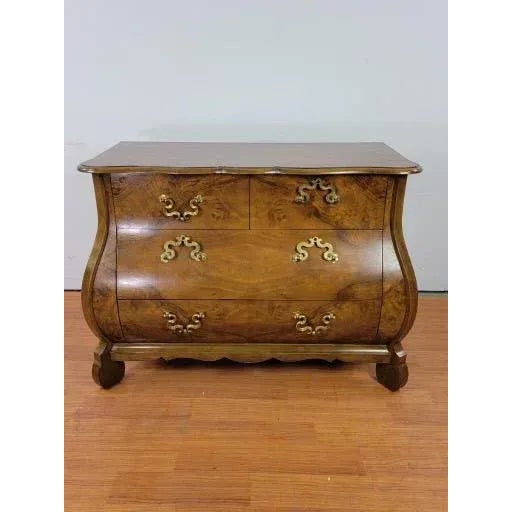 Vintage French Louis XV Revival Style Bombe Chest by Baker Furniture For Sale - Image 11 of 11