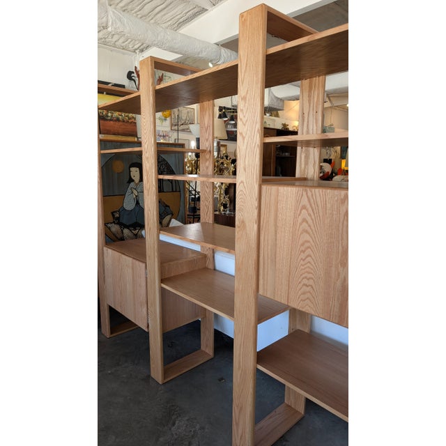 California Design Group Style Freestanding Modular Wall Unit Designed Lou Hodges For Sale In Charleston - Image 6 of 12