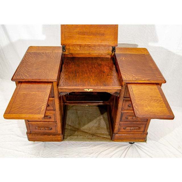 Vintage Remington Oak Typewriter Desk Chairish