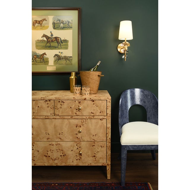 Not Yet Made - Made To Order Matthew Izzo Home Demi Antique Brass and Stacked Acrylic Hemisphere Detail Wall Sconce With White Shade For Sale - Image 5 of 9