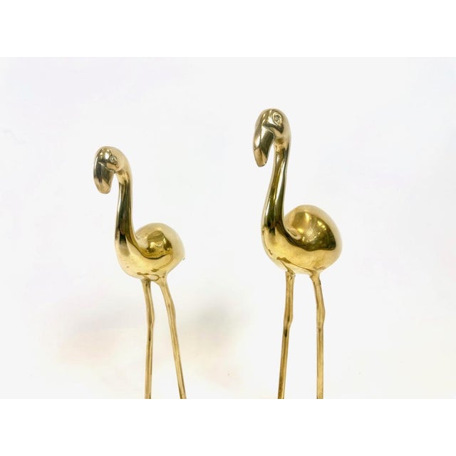 Metal Mid-Century Brass Flamingos from Gilde Handwerk, 1960s, Set of 2 For Sale - Image 7 of 12