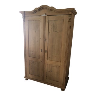 1920s Antique Pine Armoire For Sale