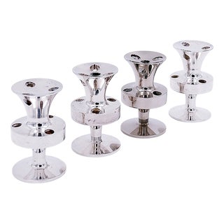 Vintage Candlesticks by Erik Jörgensen, Denmark, 1950s, Set of 4 For Sale