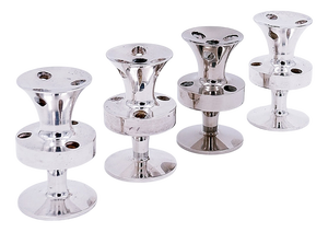 Vintage Candlesticks by Erik Jörgensen, Denmark, 1950s, Set of 4