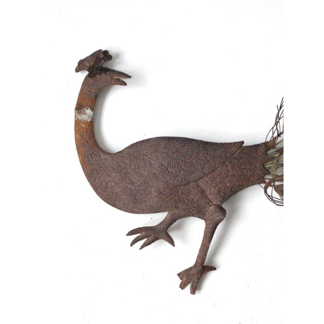Mid-Century Peacock Wall Decor For Sale - Image 9 of 11