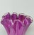 Glass Magenta-Pink Fazzoletto Murano Glass Vase by Michielotto, 1970s For Sale - Image 7 of 9
