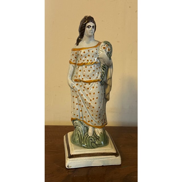 18th Century Antique 18th Century English George III Staffordshire Pearlware Four Seasons Figure Depicting Summer For Sale - Image 5 of 11