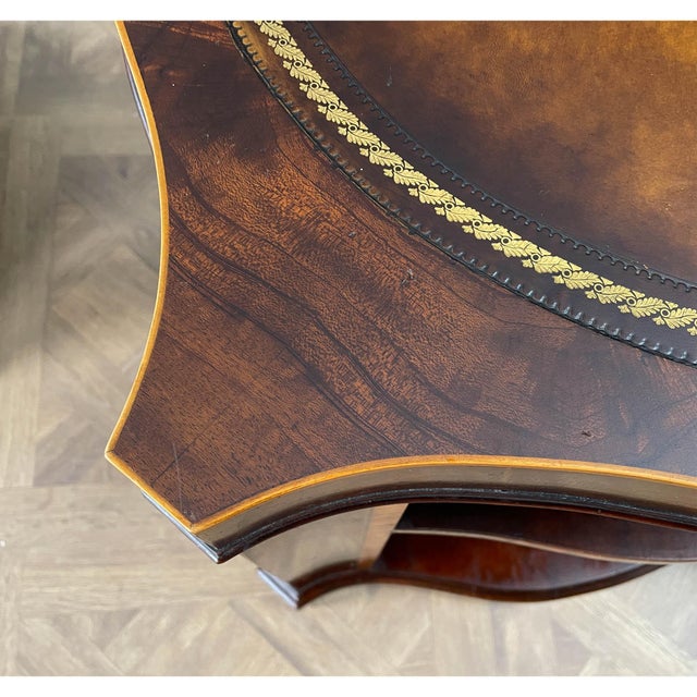 1980s Pair Weiman Leather Top Tables Chairish