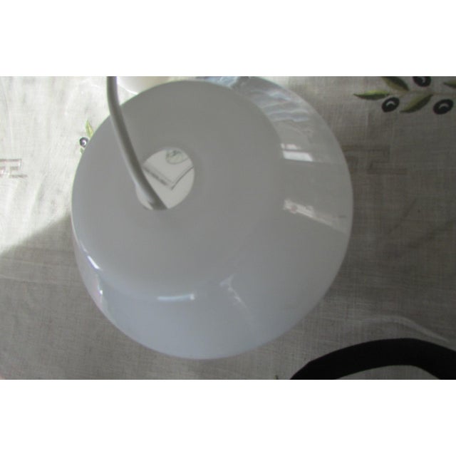 Glass Vintage Suspension Light in Opaline, 1950s For Sale - Image 7 of 10