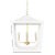 Matthew Izzo Home Wimble White & Brass Lantern Pendant For Sale